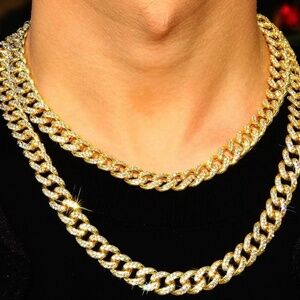 Men’s Cuban Link Gold Diamond Chain 20’ or 24’